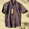 Blue And Pink Buti Print Cotton Shirt 1