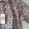 Blue and Red Bird Print Cotton Shirt 2