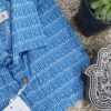 Blue and white Block Print Cotton Shirt (3)