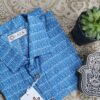 Blue and white Block Print Cotton Shirt (5)