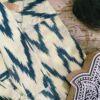Light Yellow With Black Zigzag Hand-Print Cotton Shirt (2)
