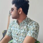 Light Blue Buti Print Cotton Shirt 1
