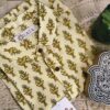 Lime Yellow Base With Yellow Buti Hand-Print Cotton Shirt (4)