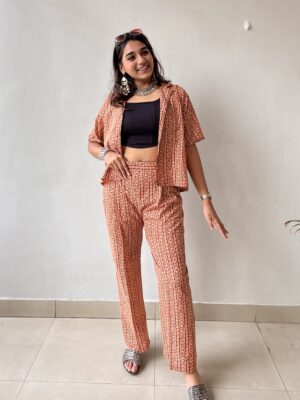 Madder Red Cotton Co-ord Set 1