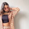 Red And Beige Floral Print Cotton Co-ord Set 4