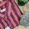 Red And Blue stripes Cotton Shirt (4)