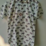 White And Grey Leopard Print Cotton Shirt 1