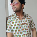 White Elephant Print Cotton Shirt 1