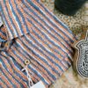 White Grey Stripes Hand-Print Cotton Shirt (2)
