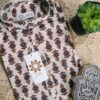 White On Grey Buti Handprinted Kurta(1)