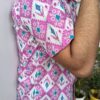 White and Pink Buti Print Cotton Shirt 2