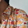 White and Red Floral Print Cotton Shirt 2