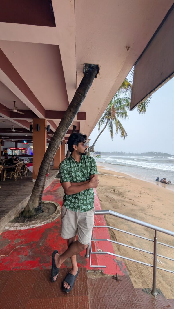 Green Floral Batik Printed Cotton Shirt