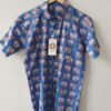 Blue Base Multi Colour Elephant HandPrinted Cotton Shirt (4)