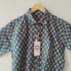 Blue Base Red Flower Buti Printed Cotton Shirt (3)