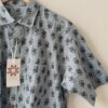 Grey Blue Buti HandPrinted Cotton Shirt (2)