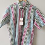 Multi Colour White Base Striped Cotton Shirt