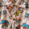 Multi colour Beige Base Elephant Motif Cotton Shirt (2)