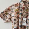 Multi colour Beige Base Elephant Motif Cotton Shirt (3)