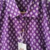 Purple Base White Buti Printed Cotton Shirt