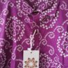 Purple Floral Bandhani Printed Cotton Shirt