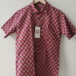 Red Base Floral Buti HandPrinted Cotton Shirt (4)