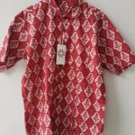 Red Base White Floral Geometrical Printed Cotton Shirt (4)