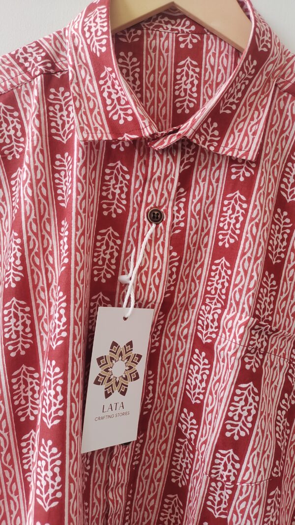 Red Striped Cotton Shirt (2)