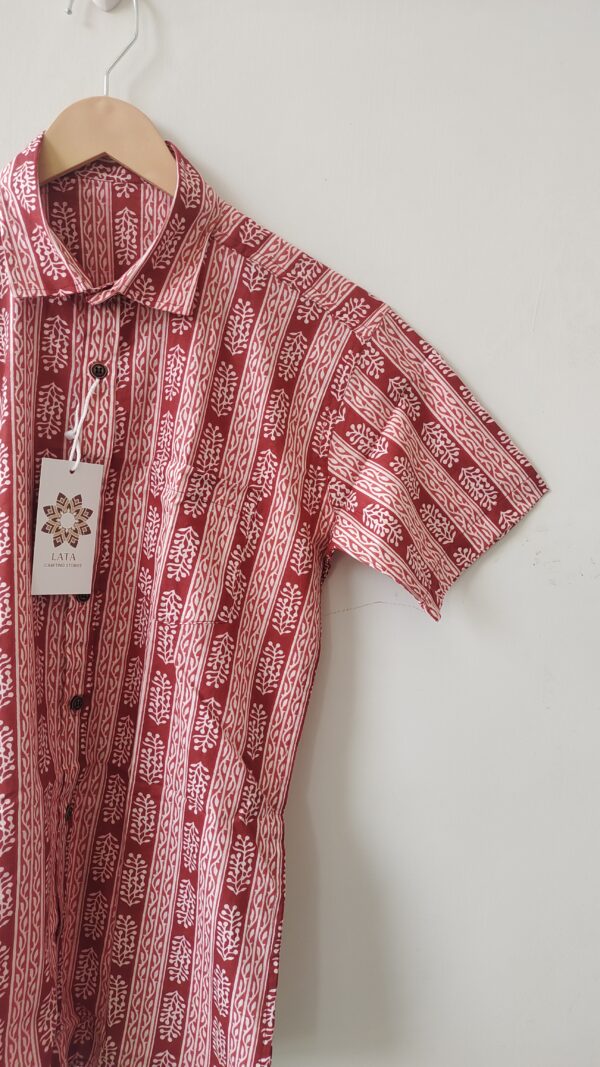 Red Striped Cotton Shirt (3)