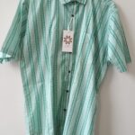 Torquoise Striped Cotton Shirt