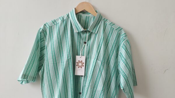 Torquoise Striped Cotton Shirt (4)