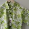 White And Light Green Floral Handprinted Cotton Shirt (3)