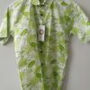 White And Light Green Floral Handprinted Cotton Shirt (4)