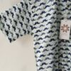 White Base Blue Mustache HandPrinted Cotton Shirt