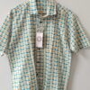 White Base Light Green And Yellow Elephant Motif Cotton Shirt (2)
