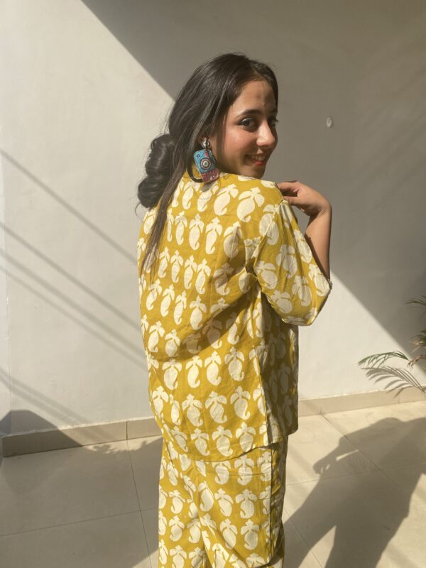 Love In Yellow Dabu Hand Block Printed Co-ord Set 2