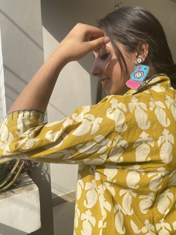 Love In Yellow Dabu Hand Block Printed Co-ord Set 3