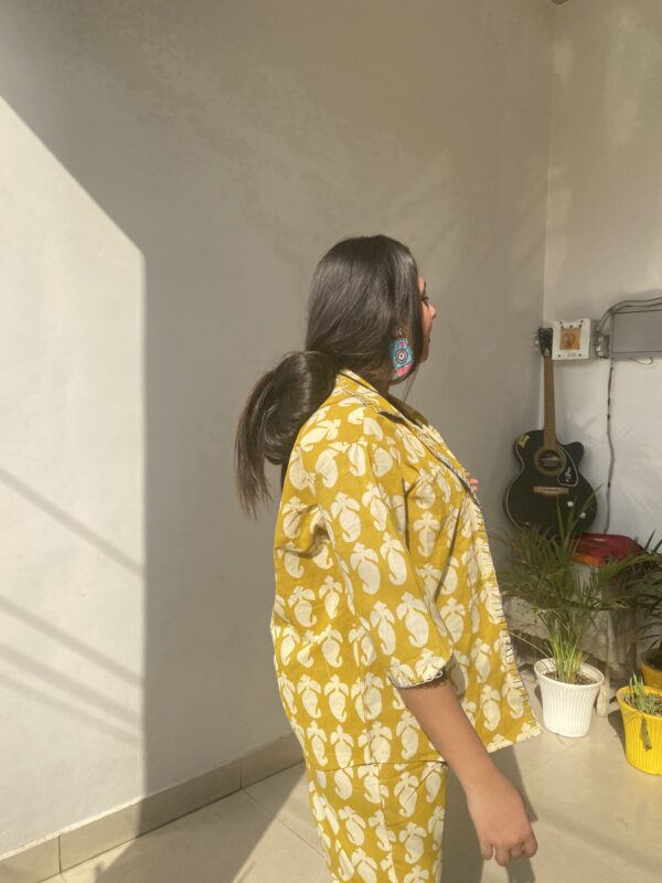 Love In Yellow Dabu Hand Block Printed Co-ord Set 4