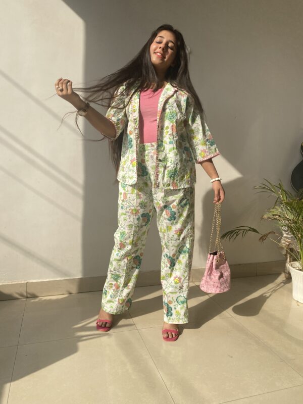 The Floral Hand Block Printed Co-ord Set 1
