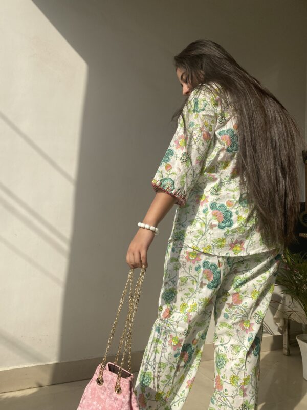 The Floral Hand Block Printed Co-ord Set 4
