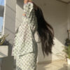 The Green Bling Hand Block printed Co-ord Set 3
